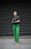 Pantalon Brenda Lurex Vert By Jane Wood Vêtements