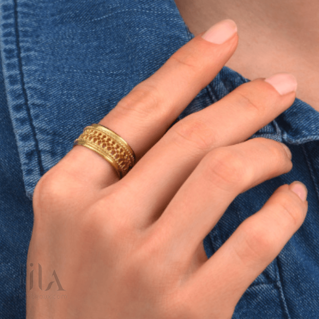 CHIC ALORS - Bague LEX dorée