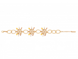 Bracelet chaîne réglable baroque perles I blanc by Satellite