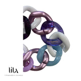 Bracelet Kiara violet / bleu / blanc by Francine Bramli