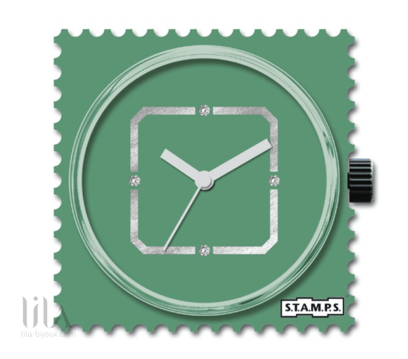Cadran Diamond Green Square By Stamps Bijoux