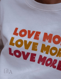 Sweat Love More Blanc By Opullence Vêtements