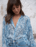 Chemise Lya Imprimé Cachemire Bleu By Opullence Vêtements