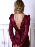 Robe Donna Satin Léopard Prune By Opullence Vêtements
