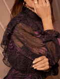 Robe Émeline Imprimé Zèbre Violet By Opullence Vêtements
