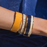 Jonc Bangle 2 Cm Jaune Safran By Up Bijoux