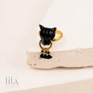 Bague Ajustable Panthère Noire By Nach Bijoux