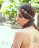 Headband Veronica Marron By Lila Bijoux