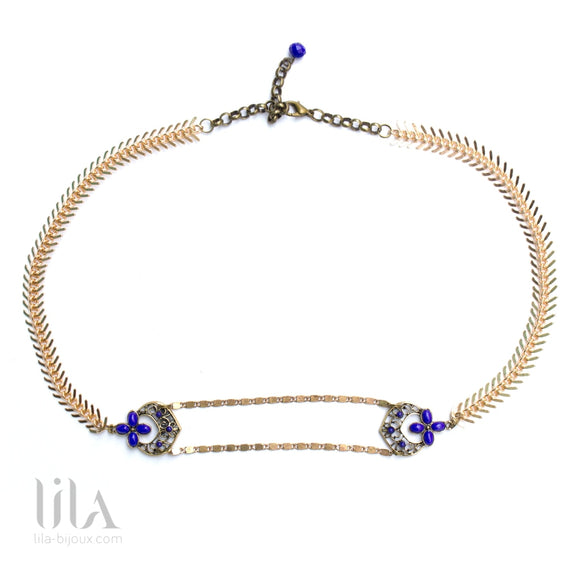 Headband Jenny Bleu By Lila Bijoux