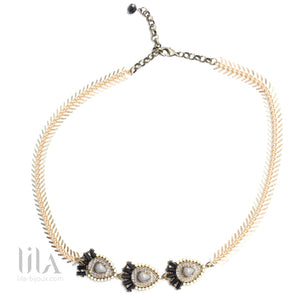 Headband Lily Noir | Blanc By Lila Bijoux