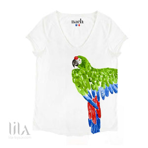 T-Shirt Perroquet Vert Adulte By Nach Vêtements
