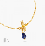 Bracelet Fin Libellule Et Lapis-Lazuli By Les Néréides Bijoux