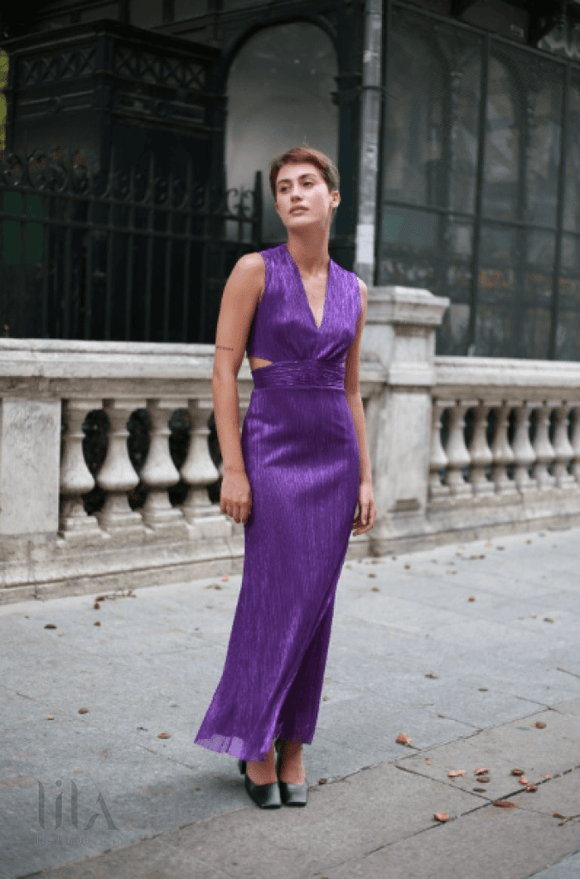 Robe Sally Lurex Violet By Jane Wood Vêtements