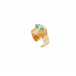 Bague ajustable fantaisie cristal I turquoise by Satellite