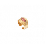 Bague ajustable chic cristal rose by Satellite