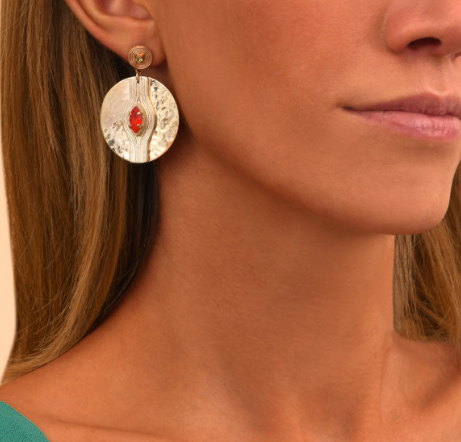 Boucles d'Oreilles Montana Petit Fer à Cheval avec Cristaux