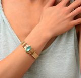Bracelet habillé cristaux fils métallisés I turquoise by Satellite