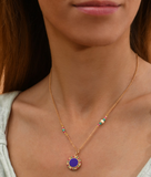 Collier pendentif réglable chic perles I bleu by Satellite