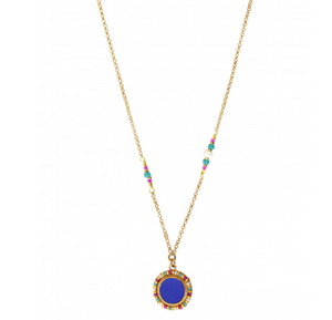 Collier pendentif réglable chic perles I bleu by Satellite