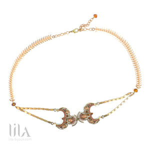 Headband Sophia Marron By Lila Bijoux