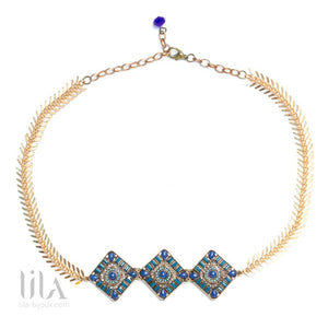 Headband Veronica Bleu By Lila Bijoux