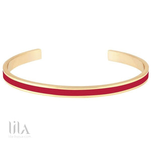 Jonc Bangle Rouge Velours By Up Bijoux