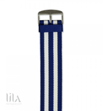 Bracelet De Montre Jack Stripes Gris By Stamps Bleu Bijoux