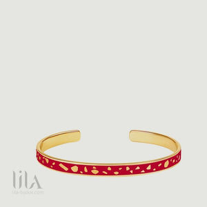 Jonc Lucy Rouge Velours By Bangle Up Rouge Bijoux