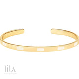 Jonc Tempo Blanc Sable By Bangle Up Bijoux