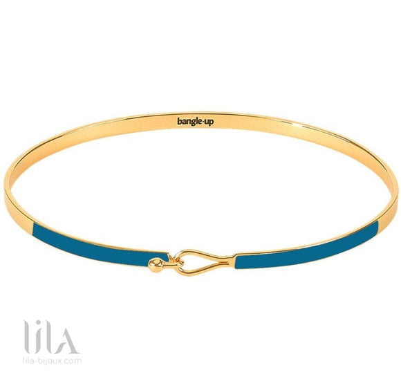 Bracelet Lily Bleu Canard By Bangle Up Bleu Bijoux