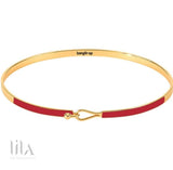 Bracelet Lily Rouge Velours By Bangle Up Rouge Bijoux