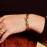 Bracelet Lily Blanc Sable By Bangle Up Bijoux