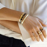 Jonc Lucy Blanc Sable By Bangle Up Bijoux